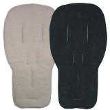 Seat Liner to fit Bugaboo Pushchairs Black / Lambs Fleece